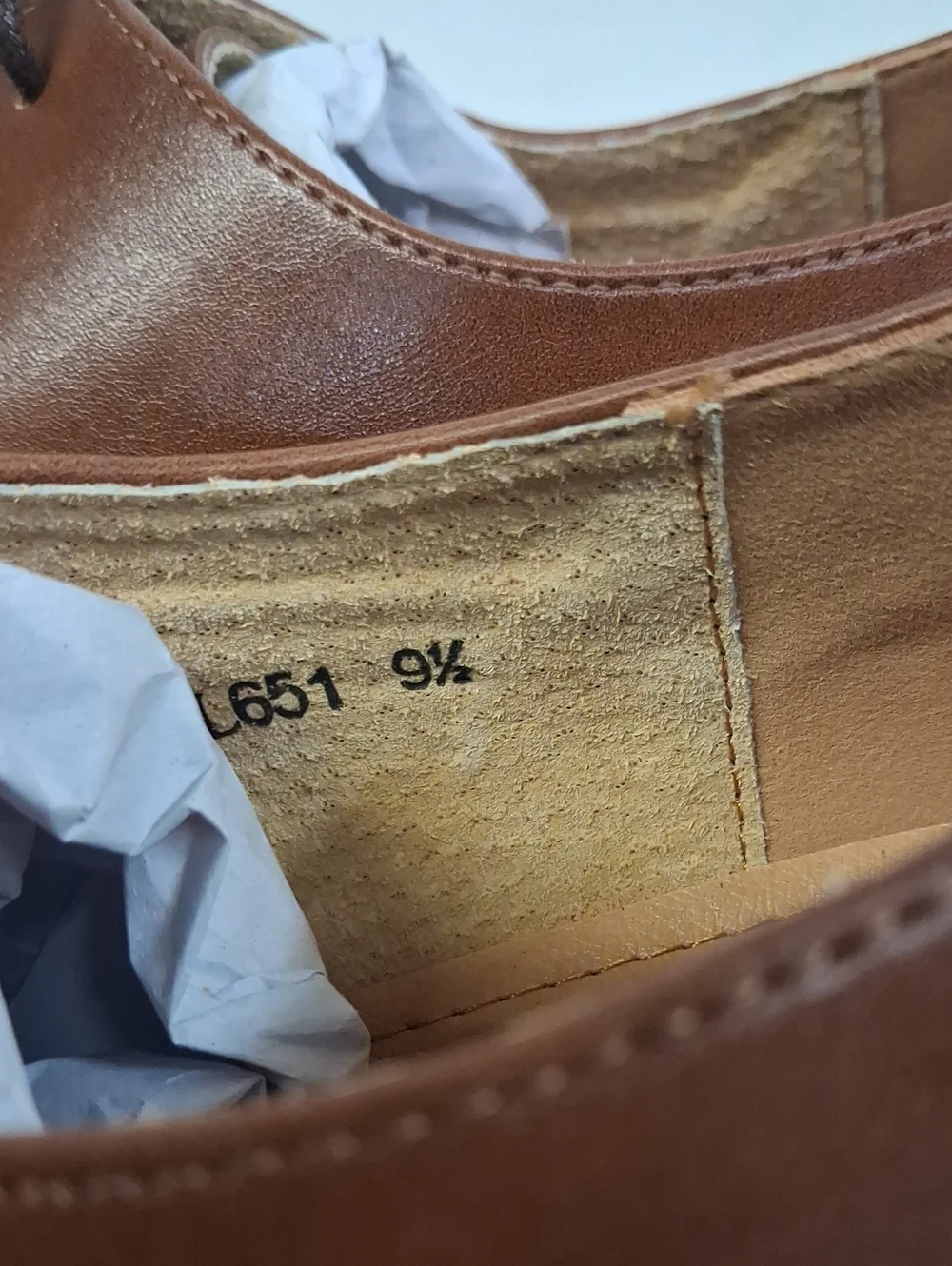NWT Mens Gino Vitale Lace Up Cap Toe Oxford Brown & Natural